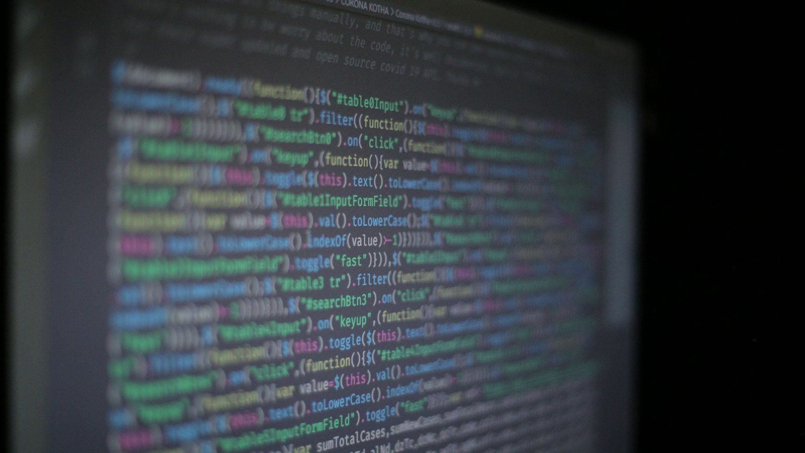 Stock photo of code displayed on a computer screen, illustrative only, not Z.ai's actual GLM-5.3 interface