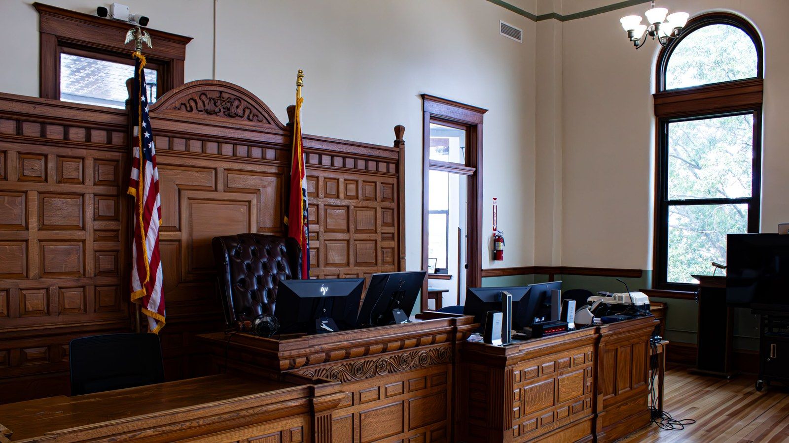 Interior of a US courtroom, illustrative only, not the actual venue for this case